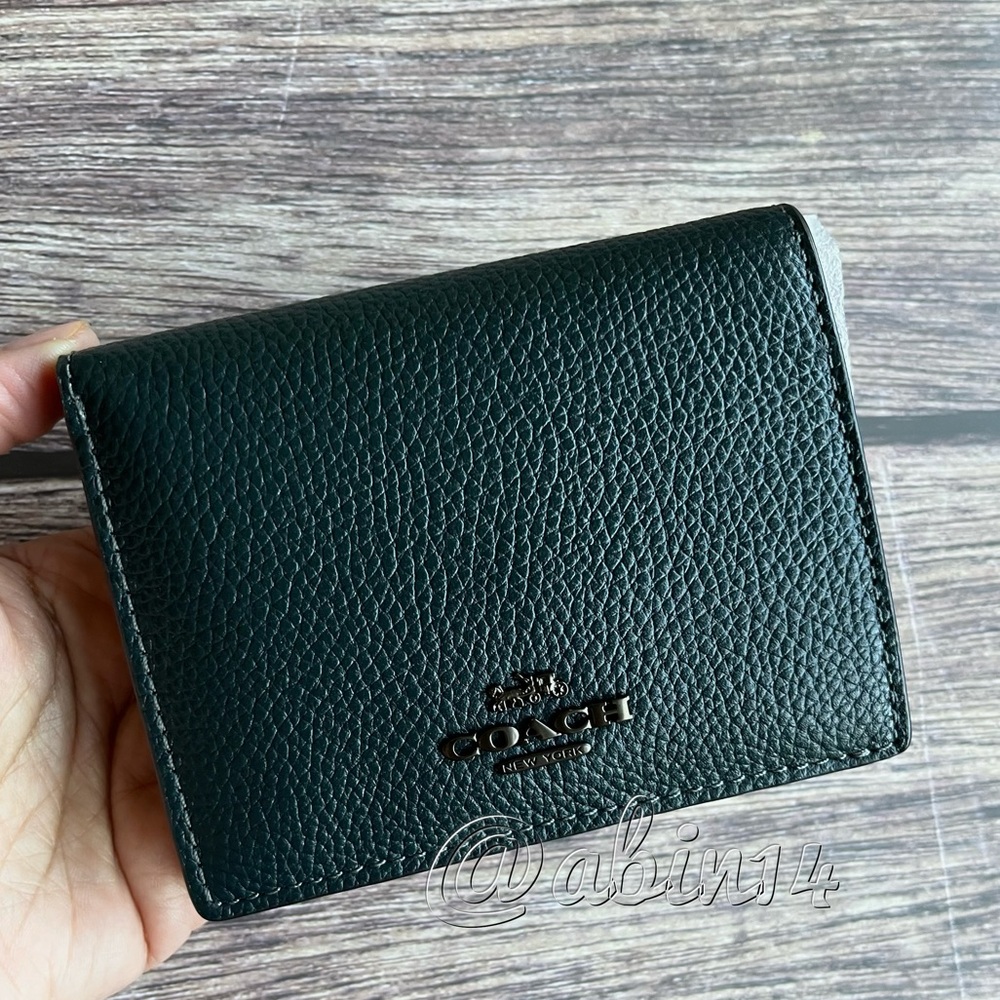 NWT Coach Small Snap Colorblock Interior Leather Wallet